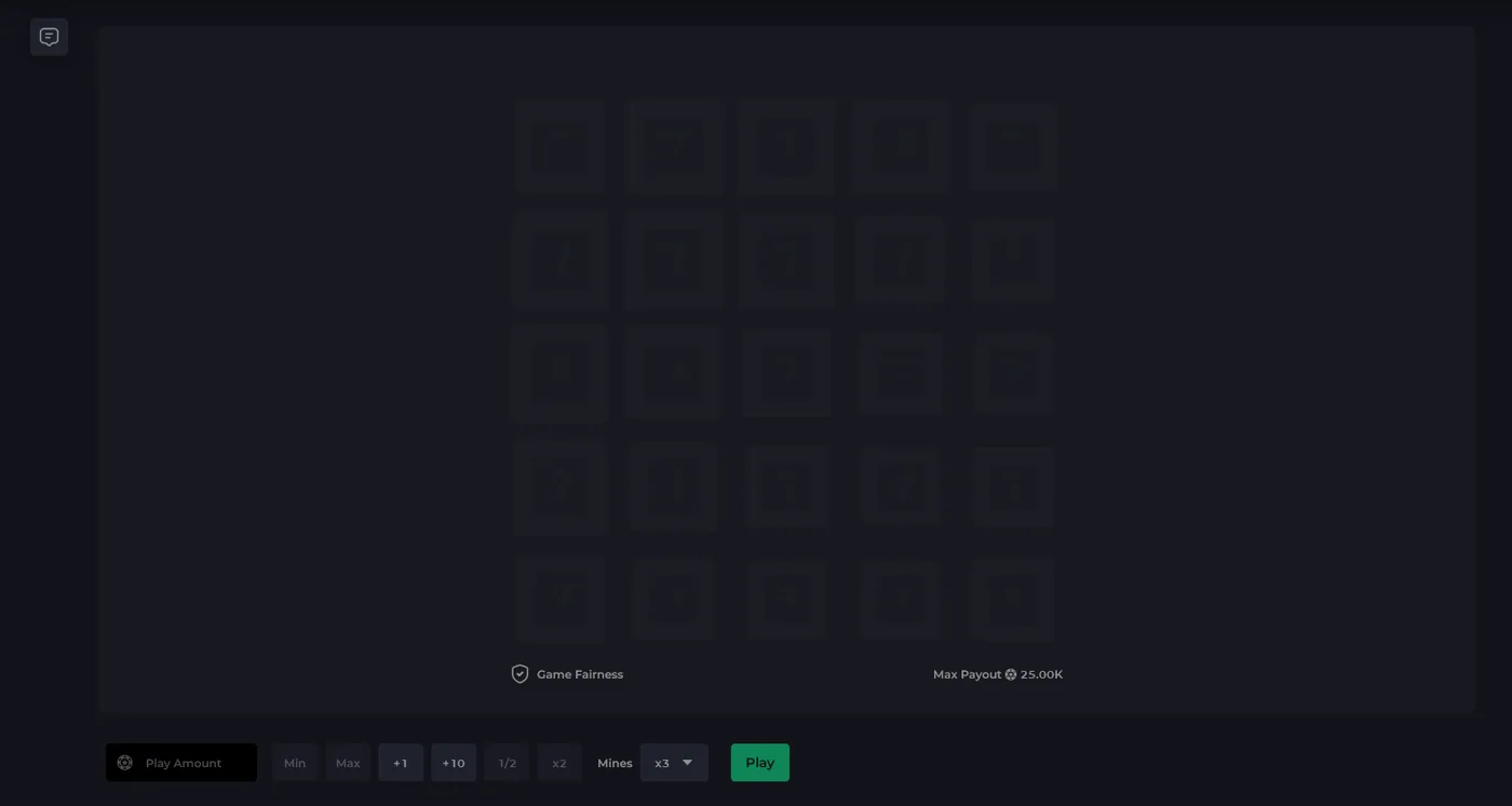 CSGOLuck Mines grid game where safe tiles raise the payout