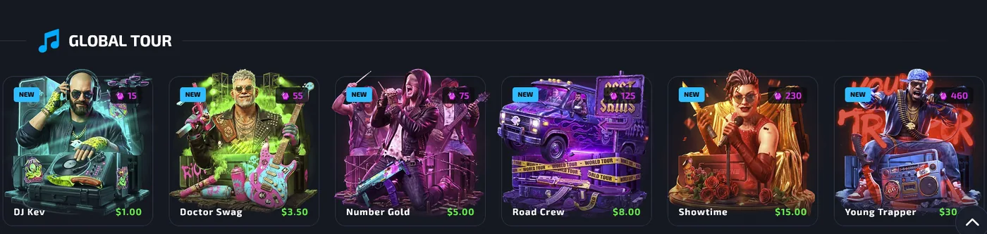 G4Skins case catalogue of themed CS2 cases