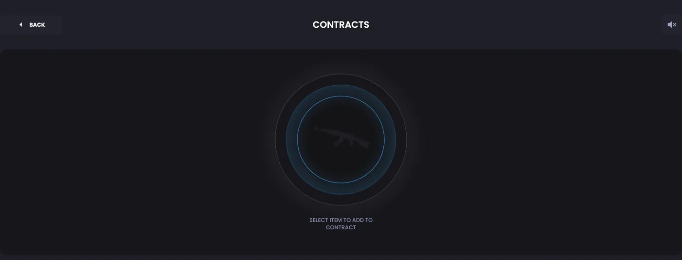 Key-Drop Contracts trade-up feature combining several skins into a higher-value item