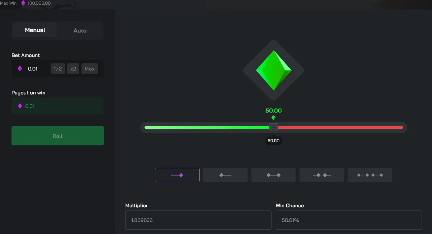 RustClash Roll game, a fast tile-based mode
