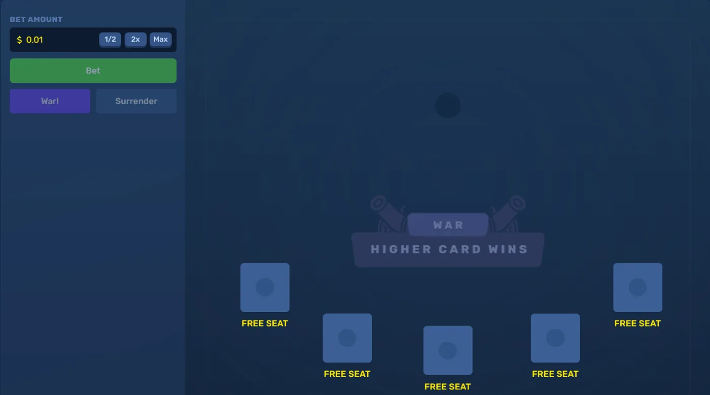RustReaper War card game, a simple high-card duel
